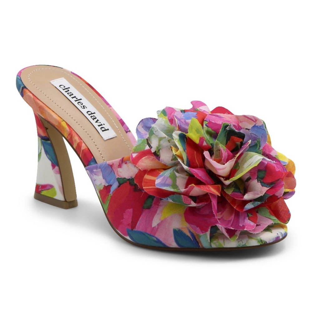 Charles David Kam Colorful Floral Heeled Sandals